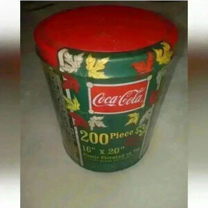 Vintage Coca-Cola 200 PC Special Edition Puzzle In Tin Can, 16"x20" - Sealed